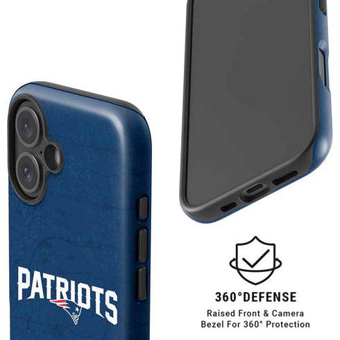 NFL New England Patriots Distressed iPhone 16 Magsafe Impact Case