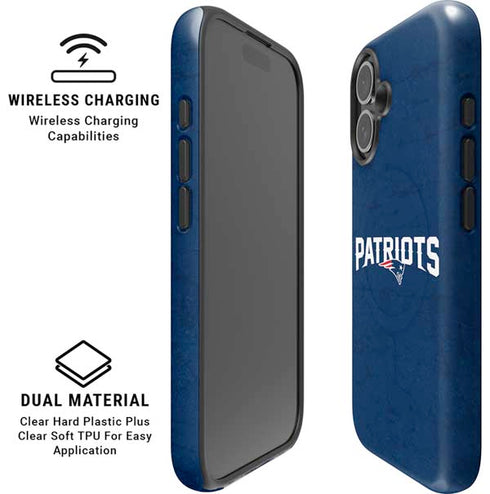 NFL New England Patriots Distressed iPhone 16 Magsafe Impact Case