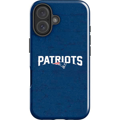 NFL New England Patriots Distressed iPhone 16 Plus Impact Case