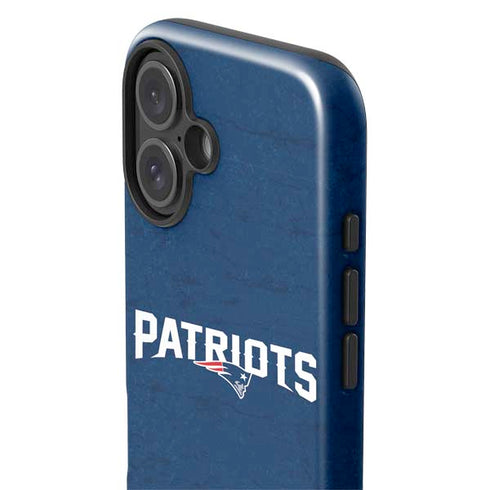 NFL New England Patriots Distressed iPhone 16 Plus Impact Case