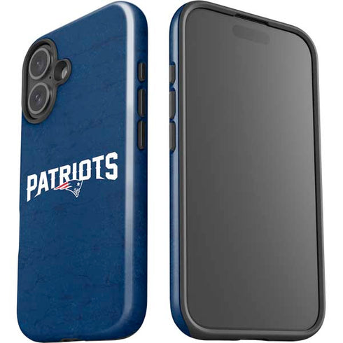 NFL New England Patriots Distressed iPhone 16 Plus Impact Case