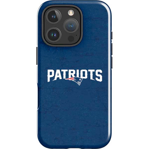 NFL New England Patriots Distressed iPhone 16 Pro Impact Case