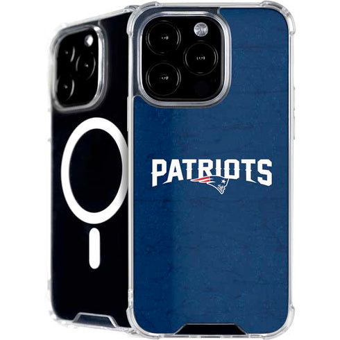 NFL New England Patriots Distressed iPhone 16 Pro MagSafe Case