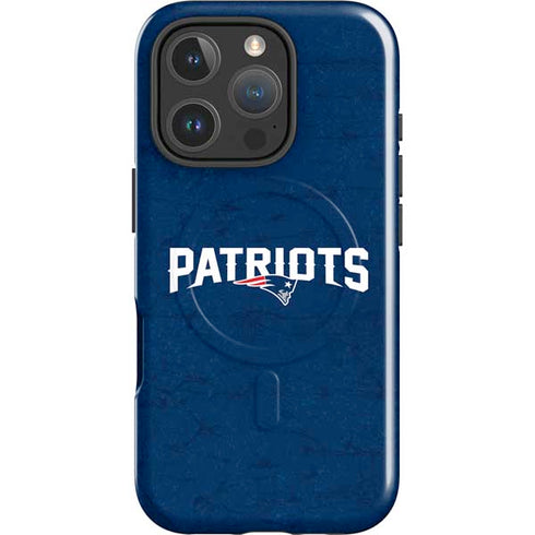 NFL New England Patriots Distressed iPhone 16 Pro Magsafe Impact Case