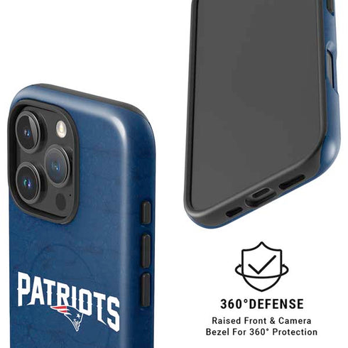 NFL New England Patriots Distressed iPhone 16 Pro Magsafe Impact Case