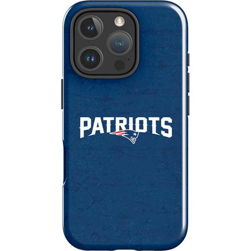 NFL New England Patriots Distressed iPhone 16 Pro Max Impact Case