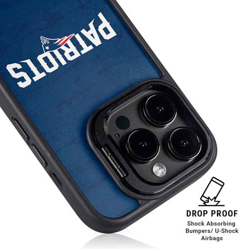 NFL New England Patriots Distressed iPhone 16 Pro Max Kickstand Case