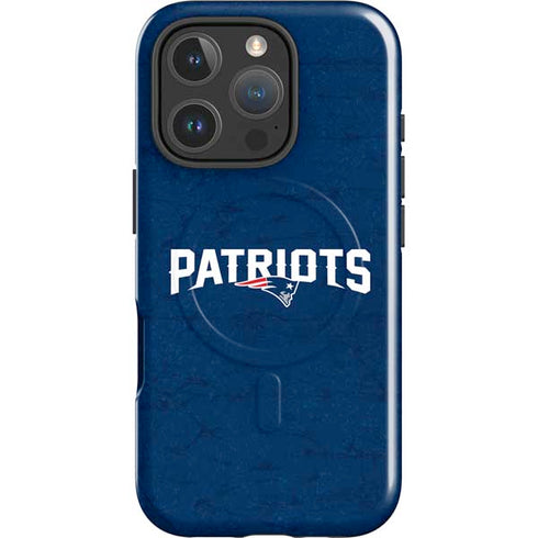 NFL New England Patriots Distressed iPhone 16 Pro Max Magsafe Impact Case
