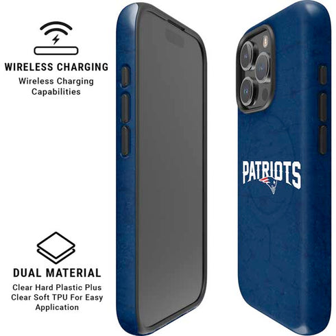 NFL New England Patriots Distressed iPhone 16 Pro Max Magsafe Impact Case