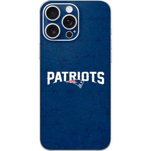 NFL New England Patriots Distressed iPhone 16 Pro Max Skin