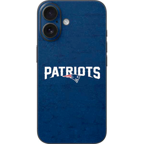 NFL New England Patriots Distressed iPhone 16 Skin