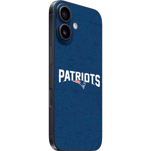 NFL New England Patriots Distressed iPhone 16 Skin