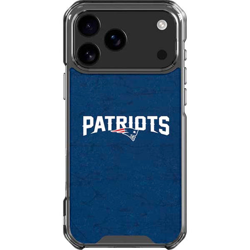 NFL New England Patriots Distressed iPhone 18 Pro Max Clear Case