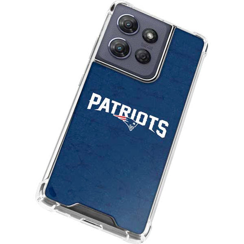 NFL New England Patriots Distressed Moto G Power 5G (2025) Clear Case