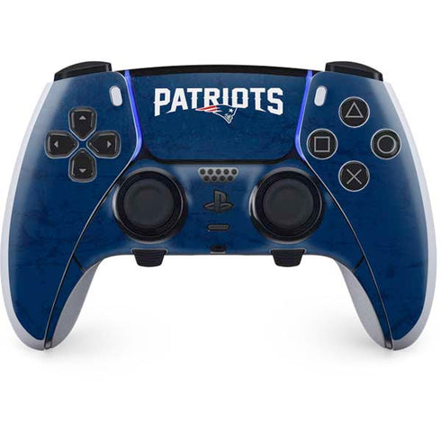 NFL New England Patriots Distressed PS5 DualSense Edge Pro Controller Skin
