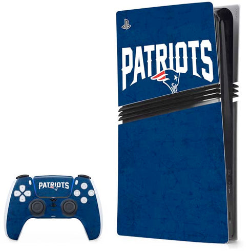 NFL New England Patriots Distressed PlayStation PS5 Skins