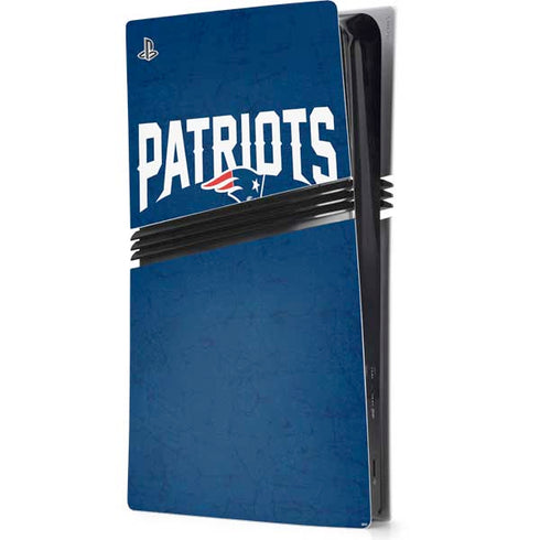 NFL New England Patriots Distressed PS5 Pro Console Skin