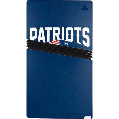 NFL New England Patriots Distressed PS5 Pro Console Skin