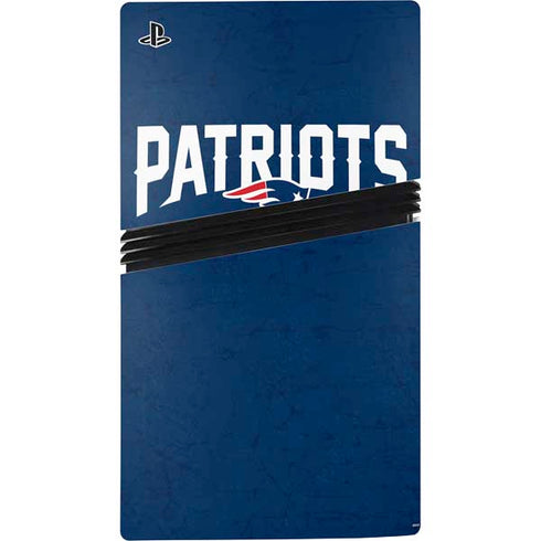 NFL New England Patriots Distressed PS5 Pro Disk Console Skin