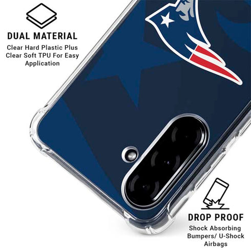 NFL New England Patriots Double Vision Galaxy A36 5G Clear Case