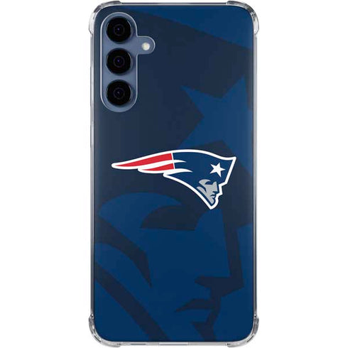 NFL New England Patriots Double Vision Galaxy A55 5G Clear Case