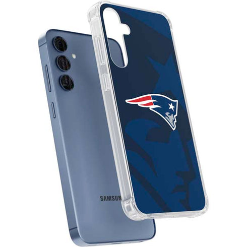 NFL New England Patriots Double Vision Galaxy A55 5G Clear Case