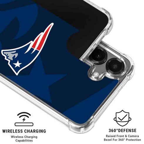 NFL New England Patriots Double Vision Galaxy S26 Clear Case