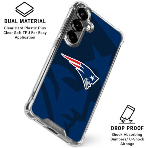 NFL New England Patriots Double Vision Galaxy S26 Clear Case