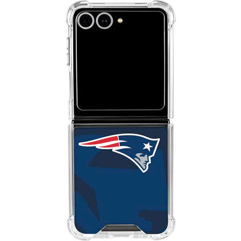 NFL New England Patriots Double Vision Galaxy Z Flip7 Clear Case