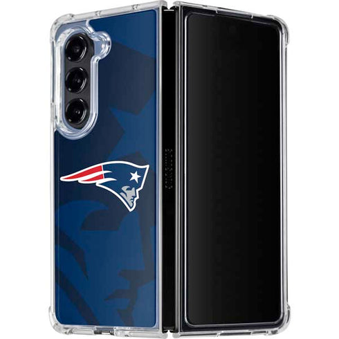 NFL New England Patriots Double Vision Galaxy Z Fold5 5G Clear Case