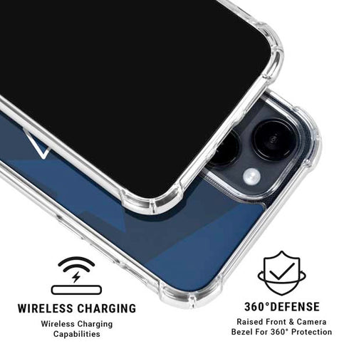 NFL New England Patriots Double Vision iPhone 15 Clear Case