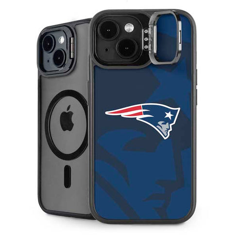 NFL New England Patriots Double Vision iPhone 15 Plus Kickstand Case