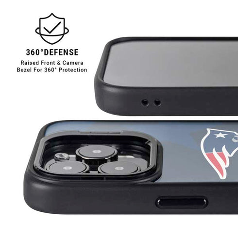 NFL New England Patriots Double Vision iPhone 15 Pro Max Kickstand Case