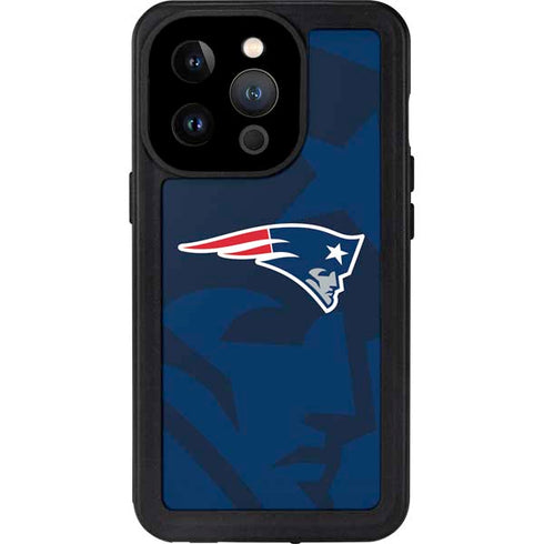 NFL New England Patriots Double Vision iPhone 15 Pro Waterproof Case