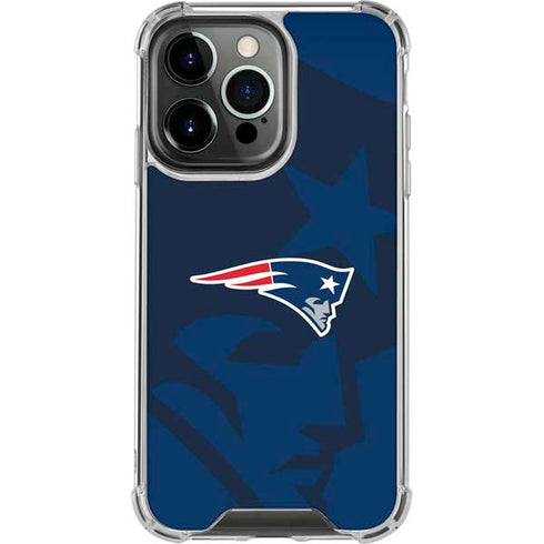 NFL New England Patriots Double Vision iPhone 16 Pro Clear Case