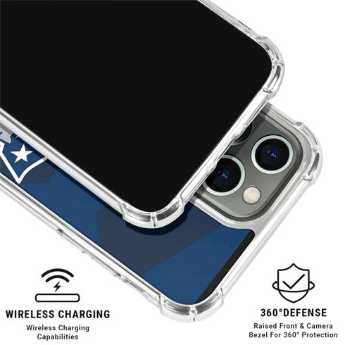 NFL New England Patriots Double Vision iPhone 16 Pro Max Clear Case