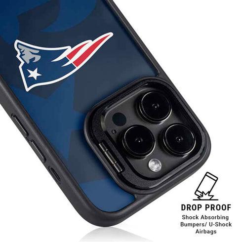 NFL New England Patriots Double Vision iPhone 16 Pro Max Kickstand Case
