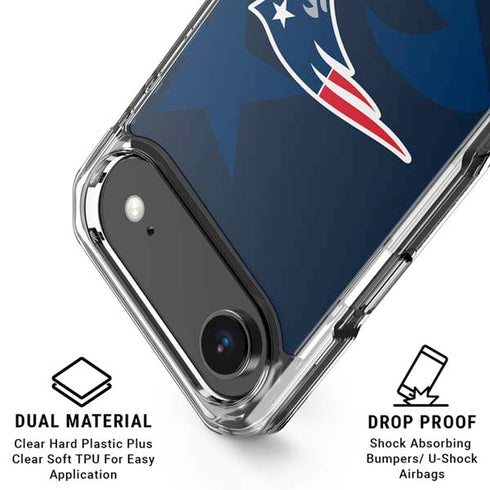 NFL New England Patriots Double Vision iPhone 17 Air Clear Case