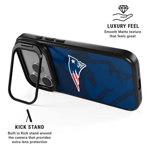 NFL New England Patriots Double Vision iPhone 17 Pro Kickstand Case