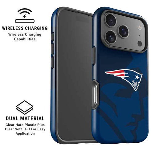 NFL New England Patriots Double Vision iPhone 17 Pro Max Magsafe Impact Case