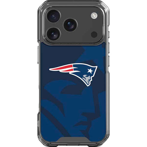 NFL New England Patriots Double Vision iPhone 18 Pro Clear Case
