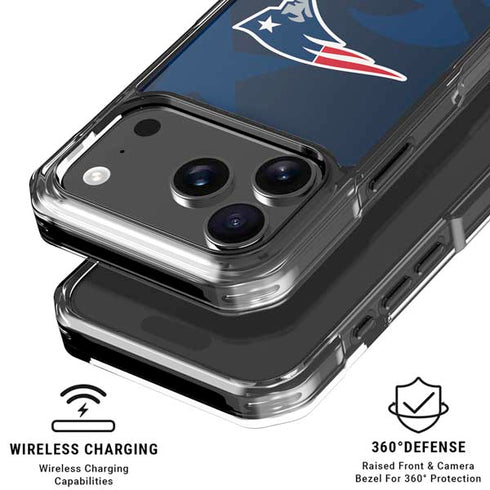 NFL New England Patriots Double Vision iPhone 18 Pro Clear Case