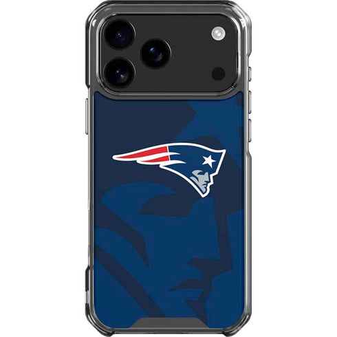 NFL New England Patriots Double Vision iPhone 18 Pro Max Clear Case