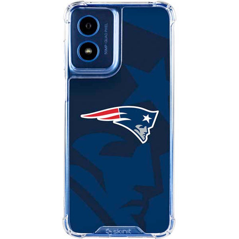 NFL New England Patriots Double Vision Moto G 5G (2024) Clear Case