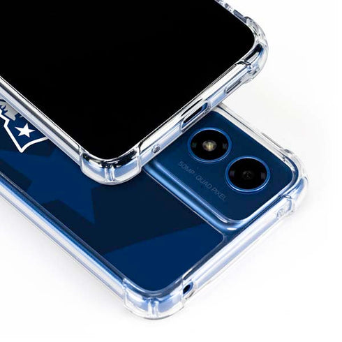NFL New England Patriots Double Vision Moto G 5G (2024) Clear Case