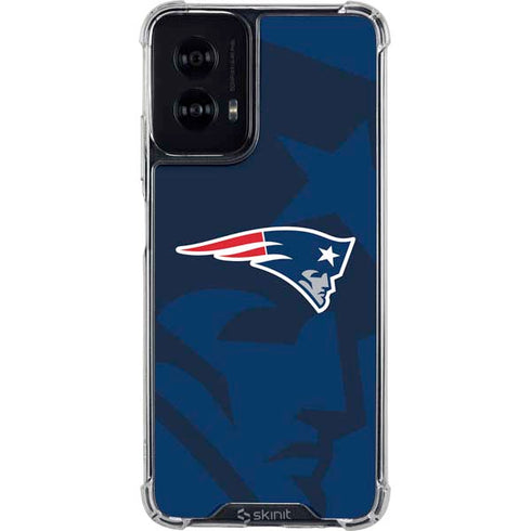 NFL New England Patriots Double Vision Moto G Power 5G (2024) Clear Case