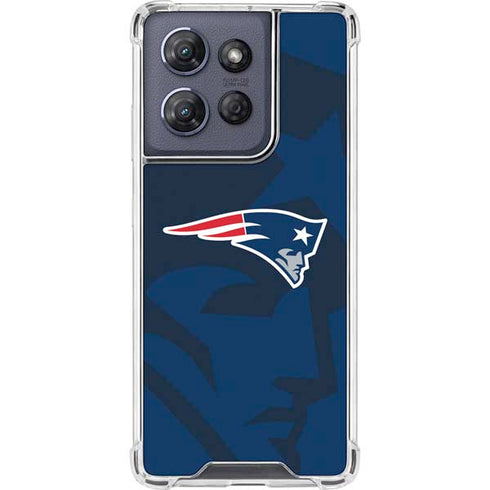 NFL New England Patriots Double Vision Moto G Power 5G (2025) Clear Case