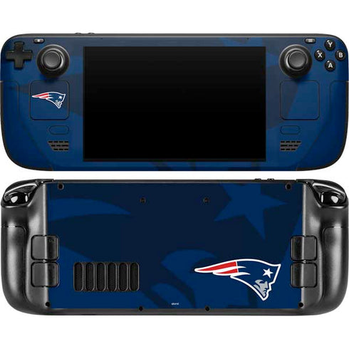 NFL New England Patriots Double Vision Steam Deck Handheld Gaming Computer OLED Skin