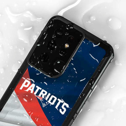 NFL New England Patriots Galaxy S24 Ultra Waterproof Case