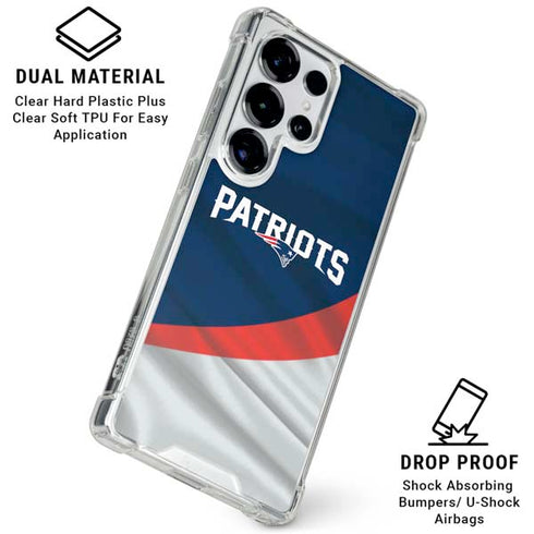NFL New England Patriots Galaxy S25 Ultra Clear Case